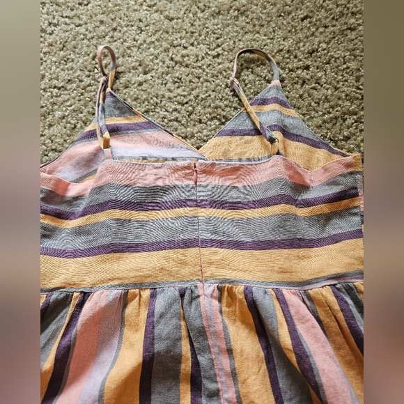 Gilli Pastel Striped Button-Down Midi Dress, Size Small - Picture 5 of 9